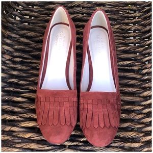 cole haan mabel tassel suede pumps